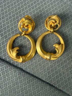Vintage 2.5” Clara Studio Art Deco Style Dangle Clips